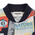 Poplin overhemd met print KENZO KIDS Voor