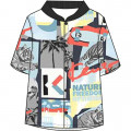 Printed poplin shirt KENZO KIDS for BOY