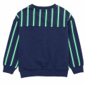 Fleece sweatshirt with stripes KENZO KIDS for BOY