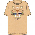 T-Shirt aus meliertem Jersey KENZO KIDS Für JUNGE