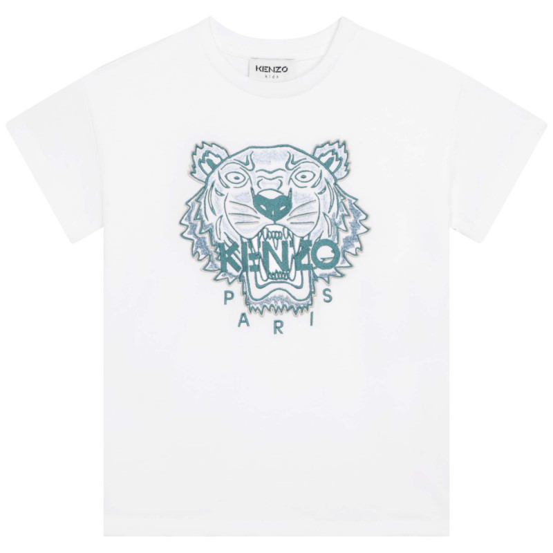 KENZO KIDS Camiseta de algod n bordada ni o blanco Kids around