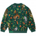 Printed zip-up sweatshirt KENZO KIDS for BOY