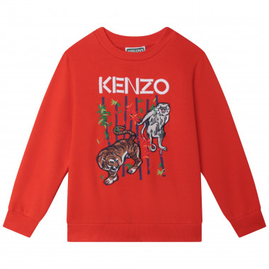 Embroidered fleece sweatshirt KENZO KIDS for BOY