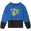 Two-tone cotton sweatshirt KENZO KIDS for BOY
