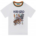 Camiseta con cuello de rayas KENZO KIDS para NIÑO