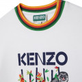 T-shirt cotone collo a righe KENZO KIDS Per RAGAZZO