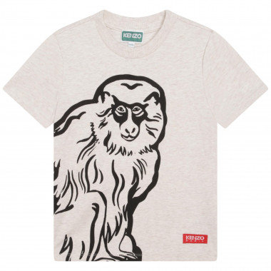 T-shirt met aapprint voorop KENZO KIDS Voor
