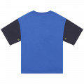 T-shirt van twee materialen KENZO KIDS Voor
