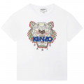 T-Shirt mit Tiger-Stickerei KENZO KIDS Für JUNGE