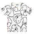 Camiseta de algodón con flores KENZO KIDS para NIÑO