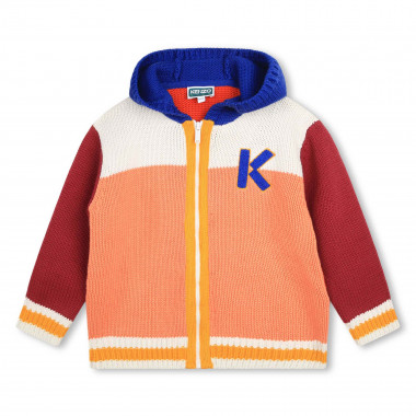 Cardigan con zip multicolore KENZO KIDS Per RAGAZZO