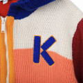 Cardigan zippé multicolore KENZO KIDS pour GARCON