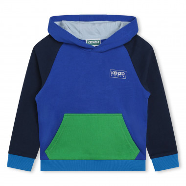 Driekleurig sweatshirt met kap KENZO KIDS Voor