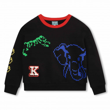 Baumwoll-sweater mit print KENZO KIDS Für JUNGE