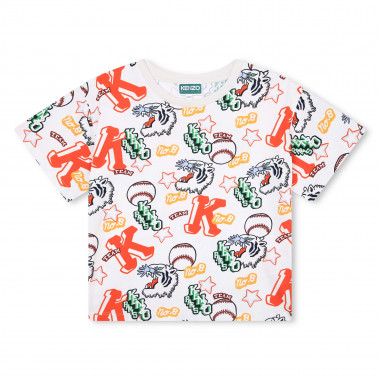 T-shirt en coton imprimé KENZO KIDS pour GARCON