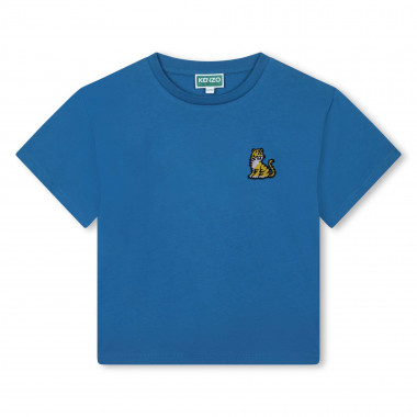 Rundhals-T-Shirt mit Stickerei KENZO KIDS Für JUNGE