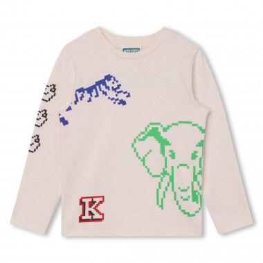 Katoenen t-shirt met prints KENZO KIDS Voor