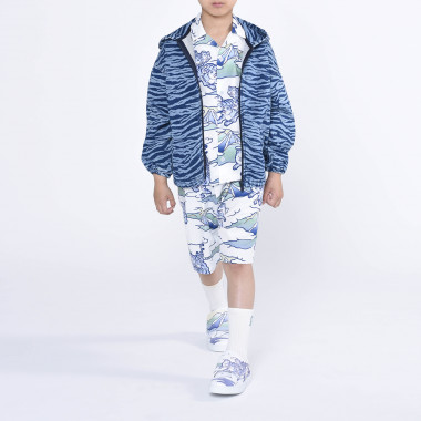 Printed jacket with hood KENZO KIDS for BOY