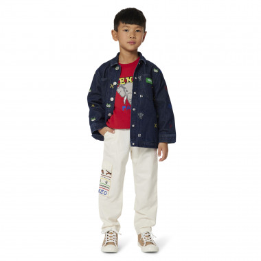 Veste brodée en jean KENZO KIDS pour GARCON