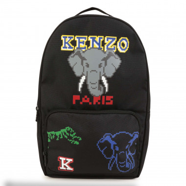 Flocked canvas backpack KENZO KIDS for UNISEX