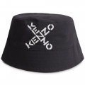 Printed cotton bucket hat KENZO KIDS for UNISEX