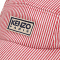 Gorra de algodón de rayas KENZO KIDS para UNISEXO