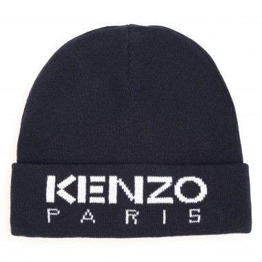 Knitted jacquard hat KENZO KIDS for UNISEX