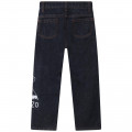 Jeans in cotone con stampa KENZO KIDS Per UNISEX