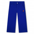 Embroidered cotton trousers KENZO KIDS for UNISEX