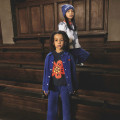 Embroidered cotton trousers KENZO KIDS for UNISEX