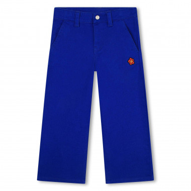 Embroidered cotton trousers KENZO KIDS for UNISEX