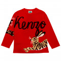 Camiseta de algodón estampada KENZO KIDS para UNISEXO