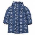 Long hooded puffer jacket KENZO KIDS for UNISEX