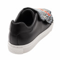 Embroidered leather hook-and-loop trainers KENZO KIDS for UNISEX
