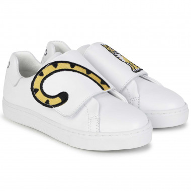 Sneakers in pelle con velcro KENZO KIDS Per UNISEX