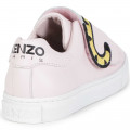 Leather hook-and-loop trainers KENZO KIDS for UNISEX