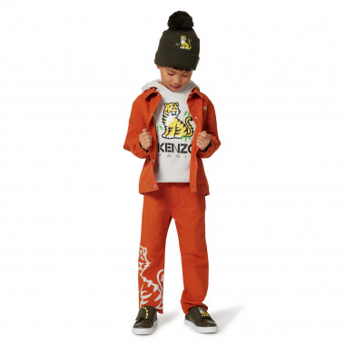 Baskets bande auto-agrippanteées cuir brodé KENZO KIDS pour UNISEXE