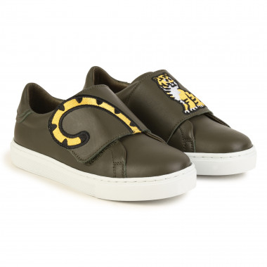 Baskets scratchées cuir brodé KENZO KIDS pour UNISEXE