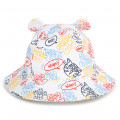 Printed cotton hat with ears KENZO KIDS for UNISEX
