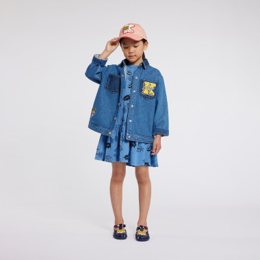 Cotton baseball cap with patch KENZO KIDS for GIRL