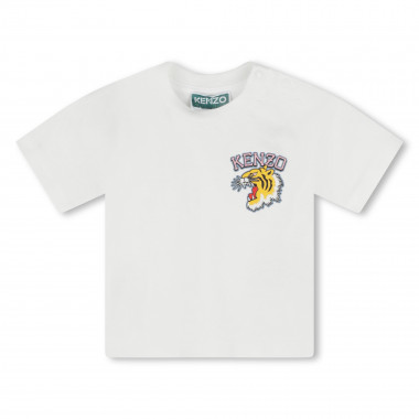 Cotton press-stud T-shirt KENZO KIDS for GIRL