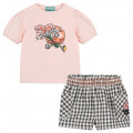 Conjunto de t-shirt e calções KENZO KIDS para RAPARIGA