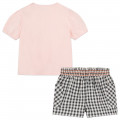 Conjunto de t-shirt e calções KENZO KIDS para RAPARIGA