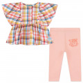 Leggings e blusa de algodão KENZO KIDS para RAPARIGA