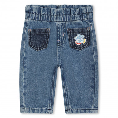 Cotton jeans with patch KENZO KIDS for GIRL