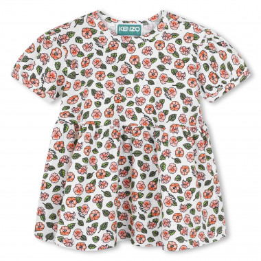 Vestido estampado manga balão KENZO KIDS para RAPARIGA