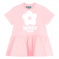 Vestido manga curta em algodão KENZO KIDS para RAPARIGA