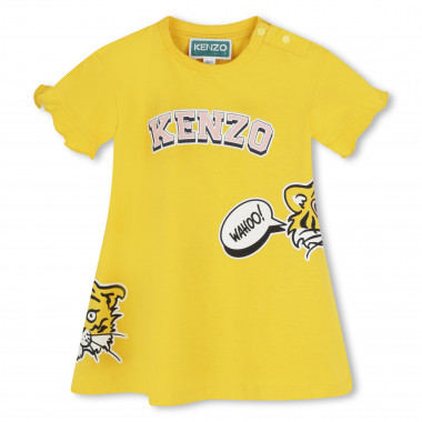 Vestido estampado manga curta KENZO KIDS para RAPARIGA