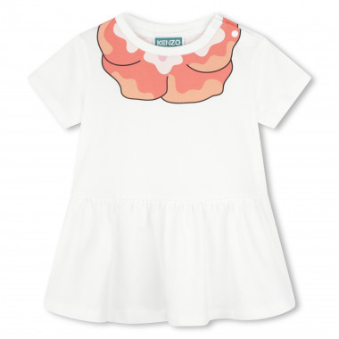 Vestido manga curta em algodão KENZO KIDS para RAPARIGA