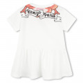 Vestido manga curta em algodão KENZO KIDS para RAPARIGA